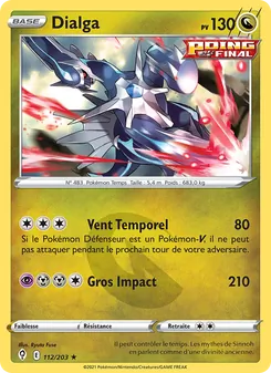 Carte Dialga de l'extension Évolution Céleste, numéro 112/203