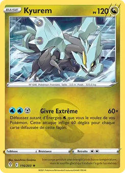 Carte Kyurem de l'extension Évolution Céleste, numéro 116/203
