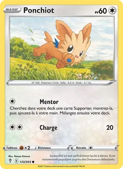 Carte Ponchiot de l'extension Évolution Céleste, numéro 133/203