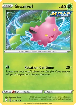 Carte Granivol de l'extension Évolution Céleste, numéro 2/203