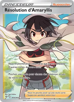 Carte Résolution d'Amaryllis de l'extension Évolution Céleste, numéro 203/203