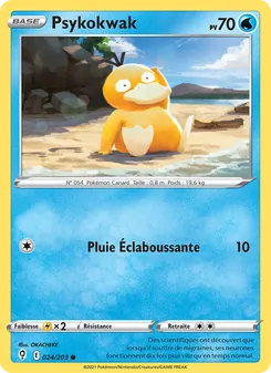 Carte Psykokwak de l'extension Évolution Céleste, numéro 24/203