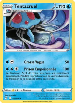 Carte Tentacruel de l'extension Évolution Céleste, numéro 27/203