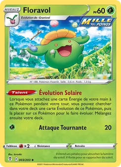 Carte Floravol de l'extension Évolution Céleste, numéro 3/203