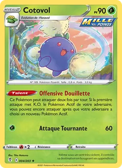 Carte Cotovol de l'extension Évolution Céleste, numéro 4/203