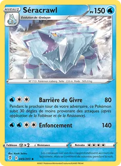Carte Séracrawl de l'extension Évolution Céleste, numéro 45/203