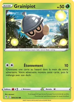 Carte Grainipiot de l'extension Évolution Céleste, numéro 5/203
