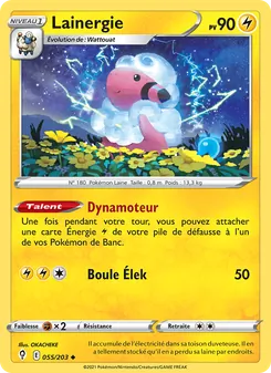 Carte Lainergie de l'extension Évolution Céleste, numéro 55/203