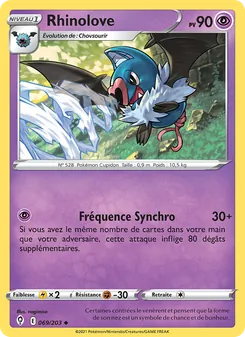 Carte Rhinolove de l'extension Évolution Céleste, numéro 69/203