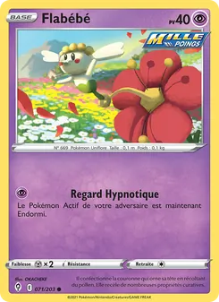 Carte Flabébé de l'extension Évolution Céleste, numéro 71/203