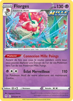 Carte Florges de l'extension Évolution Céleste, numéro 73/203