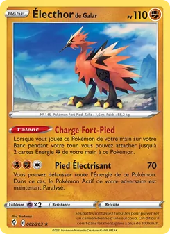 Carte Électhor de Galar de l'extension Évolution Céleste, numéro 82/203