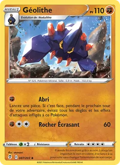 Carte Géolithe de l'extension Évolution Céleste, numéro 87/203