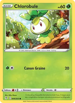 Carte Chlorobule de l'extension Évolution Céleste, numéro 9/203