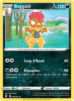 Carte Baggaïd de l'extension Évolution Céleste, numéro 99/203