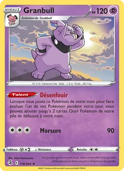 Carte Granbull de l'extension Poing de Fusion, numéro 116/264
