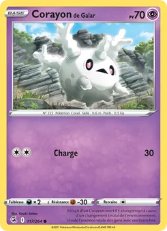 Carte Corayon de Galar de l'extension Poing de Fusion, numéro 117/264