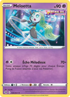 Carte Meloetta de l'extension Poing de Fusion, numéro 124/264