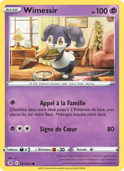 Carte Wimessir de l'extension Poing de Fusion, numéro 127/264