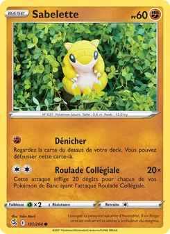 Carte Sabelette de l'extension Poing de Fusion, numéro 131/264