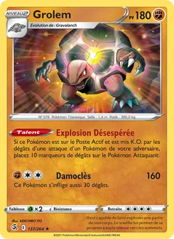 Carte Grolem de l'extension Poing de Fusion, numéro 137/264