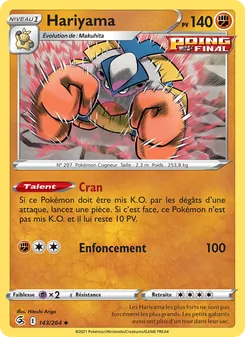 Carte Hariyama de l'extension Poing de Fusion, numéro 143/264