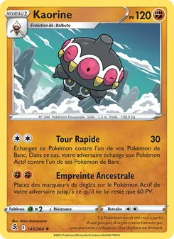 Carte Kaorine de l'extension Poing de Fusion, numéro 145/264