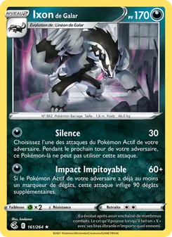 Carte Ixon de Galar de l'extension Poing de Fusion, numéro 161/264