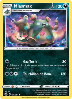 Carte Miasmax de l'extension Poing de Fusion, numéro 169/264