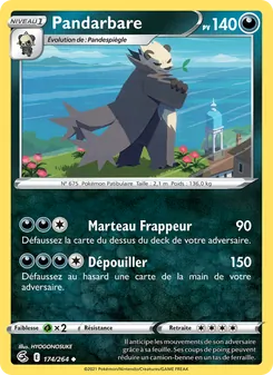 Carte Pandarbare de l'extension Poing de Fusion, numéro 174/264