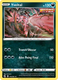 Carte Yveltal de l'extension Poing de Fusion, numéro 175/264