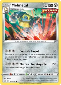 Carte Melmetal de l'extension Poing de Fusion, numéro 189/264