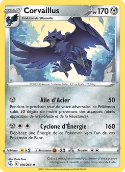 Carte Corvaillus de l'extension Poing de Fusion, numéro 190/264