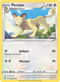 Carte Persian de l'extension Poing de Fusion, numéro 200/264