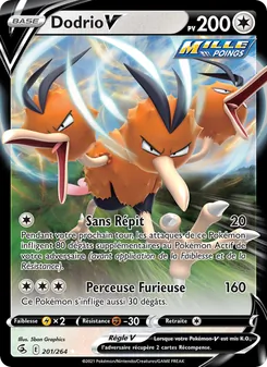 Carte Dodrio V de l'extension Poing de Fusion, numéro 201/264