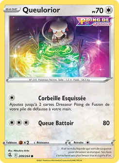 Carte Queulorior de l'extension Poing de Fusion, numéro 209/264