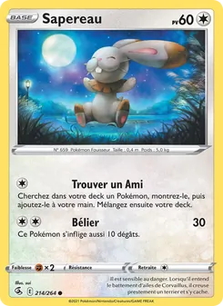 Carte Sapereau de l'extension Poing de Fusion, numéro 214/264