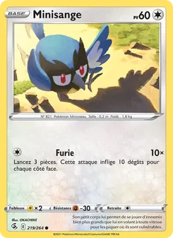 Carte Minisange de l'extension Poing de Fusion, numéro 219/264