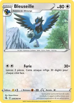 Carte Bleuseille de l'extension Poing de Fusion, numéro 220/264