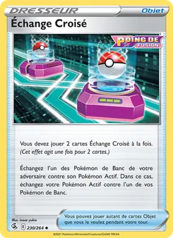 Carte Échange Croisé de l'extension Poing de Fusion, numéro 230/264