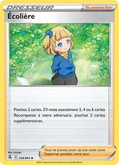 Carte Écolière de l'extension Poing de Fusion, numéro 239/264
