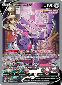 Carte Genesect V de l'extension Poing de Fusion, numéro 255/264
