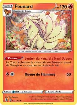 Carte Feunard de l'extension Poing de Fusion, numéro 31/264