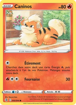 Carte Caninos de l'extension Poing de Fusion, numéro 32/264