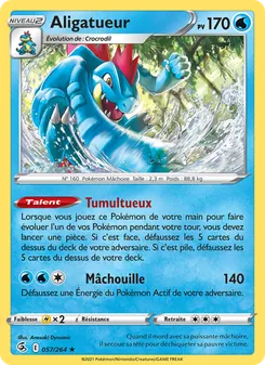 Carte Aligatueur de l'extension Poing de Fusion, numéro 57/264