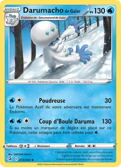 Carte Darumacho de Galar de l'extension Poing de Fusion, numéro 72/264