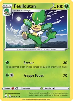 Carte Feuiloutan de l'extension Poing de Fusion, numéro 8/264