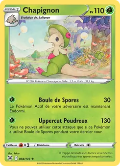 Carte Chapignon de l'extension Stars Étincelantes, numéro 004/172