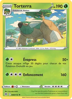 Carte Torterra de l'extension Stars Étincelantes, numéro 008/172