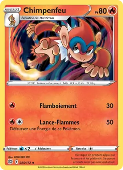 Carte Chimpenfeu de l'extension Stars Étincelantes, numéro 025/172
